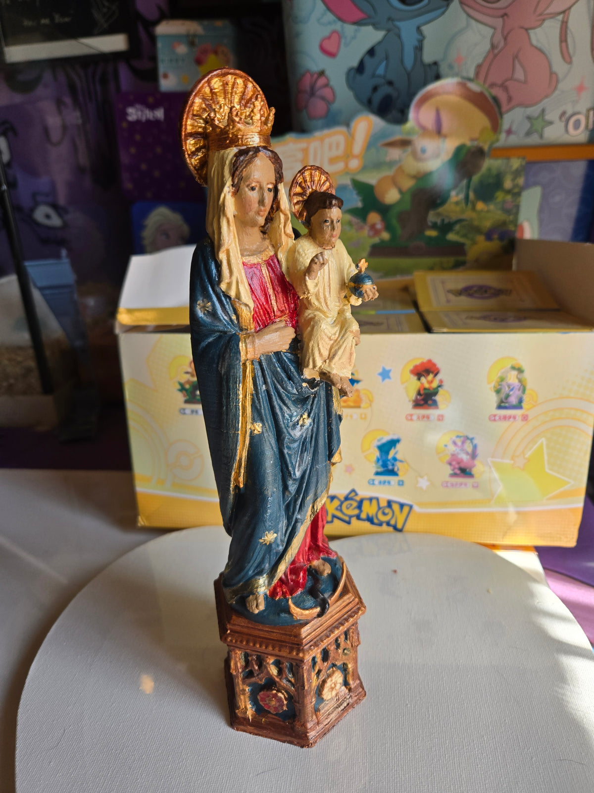 Virgin Mary & Child – 3D Printed & Hand-Painted Collectible Figurine