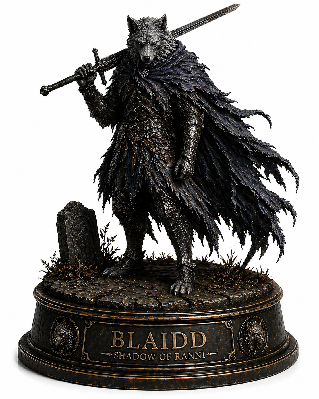 Blaidd 3D Hand Painted Figurine – Elden Ring Inspired