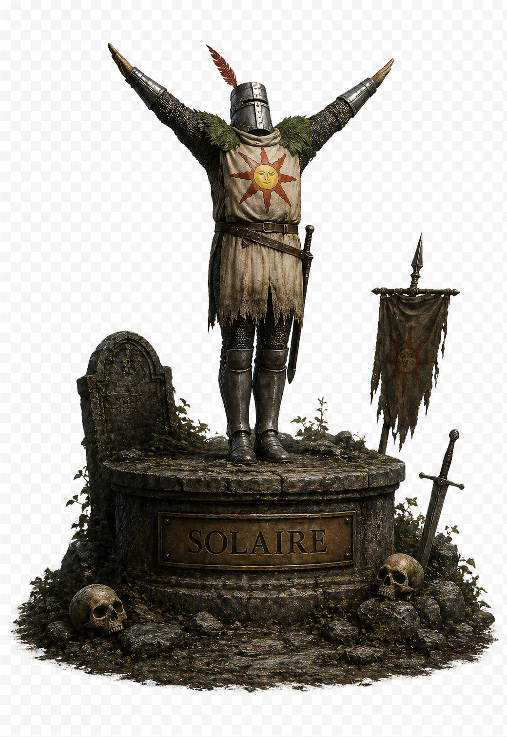 Solaire of Astora 3D Hand Painted Figurine – Dark Souls Inspired – 20 cm