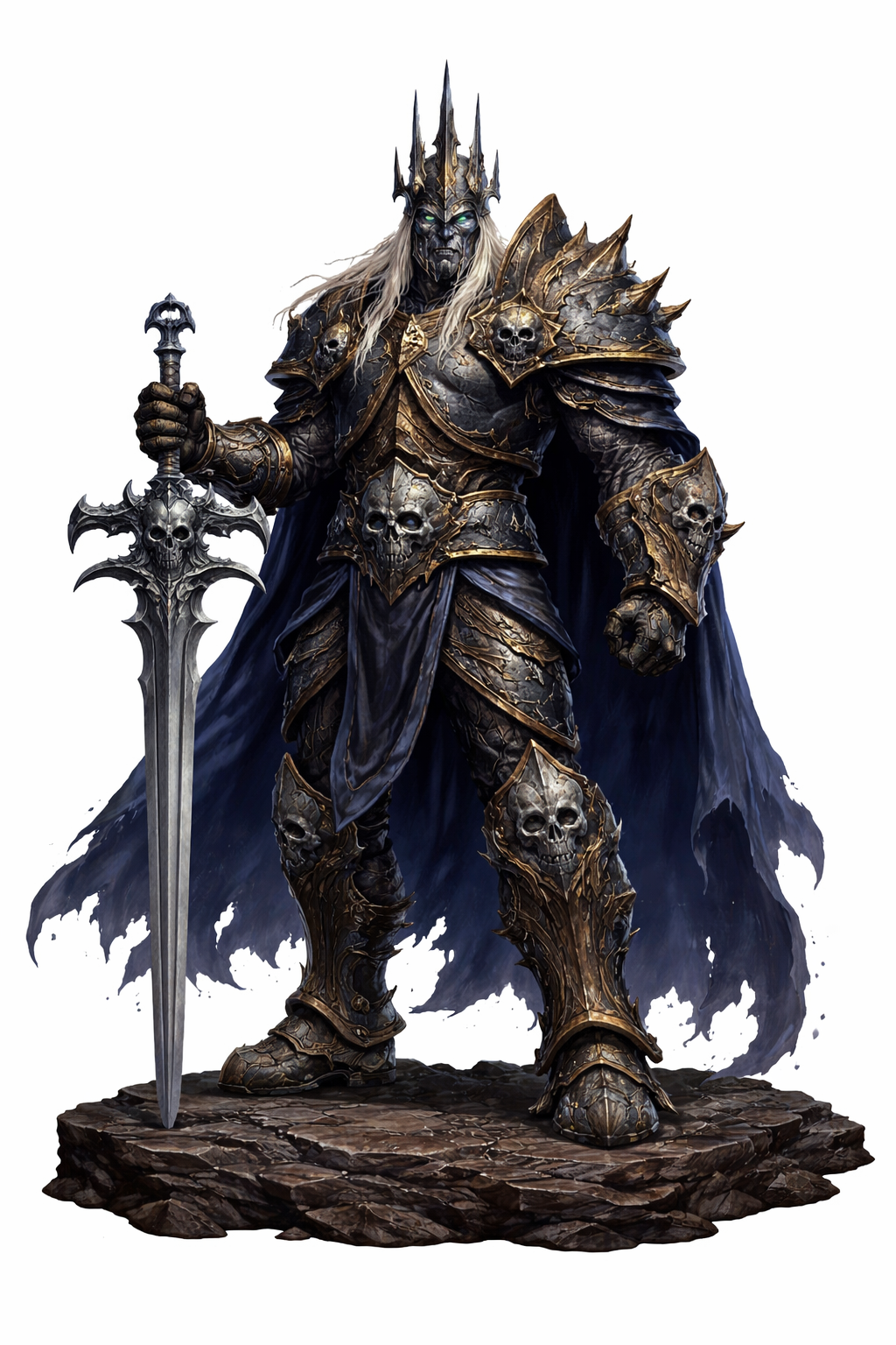 Arthas the Lich King 3D Hand Painted Figurine – Warcraft Inspired – 20 cm