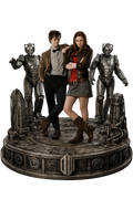 Eleventh Doctor & Amy Pond 3D Hand Painted Cybermen Diorama – 20 cm