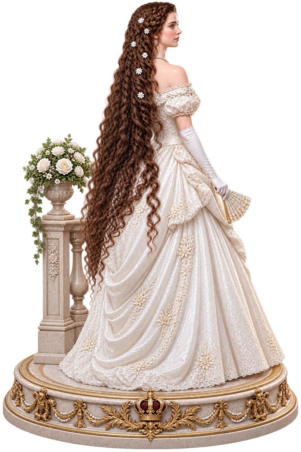Empress Elisabeth “Sisi” of Austria 3D Hand Painted Figurine | Austrian Empress Historical Statue