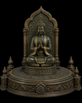 Buddha 3D Hand Painted Meditation Statue – Ornate Buddhist Display – 20 cm