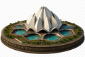Lotus Temple 3D Hand-Painted Model – New Delhi Architectural Display 🪷🏛️