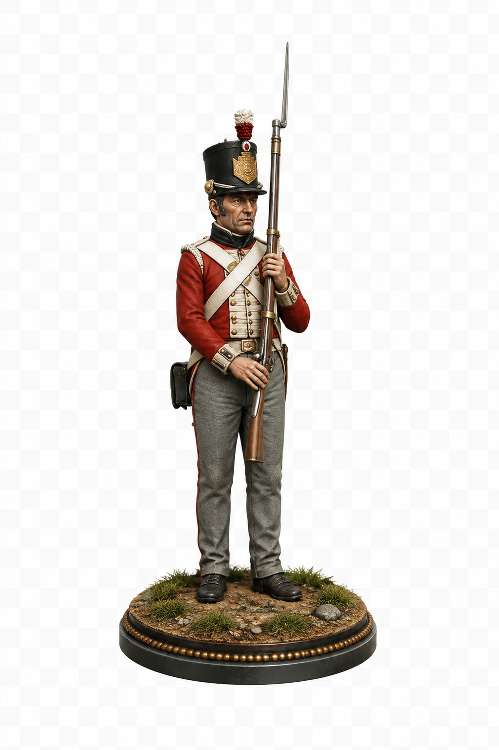 Line Infantryman 3D Hand Painted Figurine | Napoleonic French Soldier Waterloo 1815