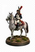 French Cuirassier 3D Hand Painted Figurine | Napoleonic Heavy Cavalry Waterloo 1815