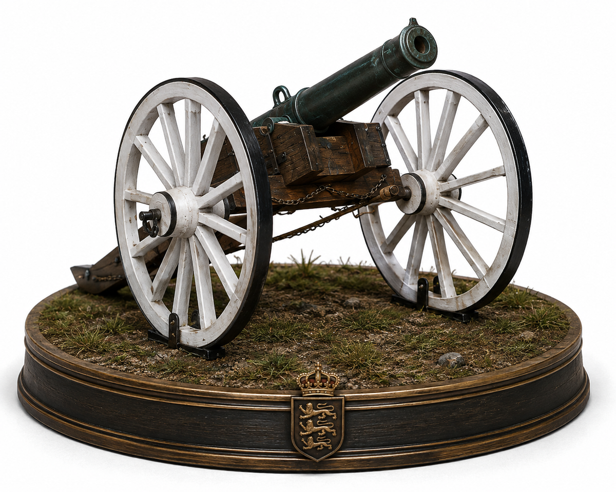 English Cannon 3D Hand Painted Model | British Artillery | Waterloo & Napoleonic Wars