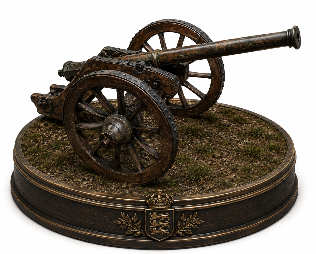 British Artillery Cannon 3D Hand Painted Model | Waterloo 1815