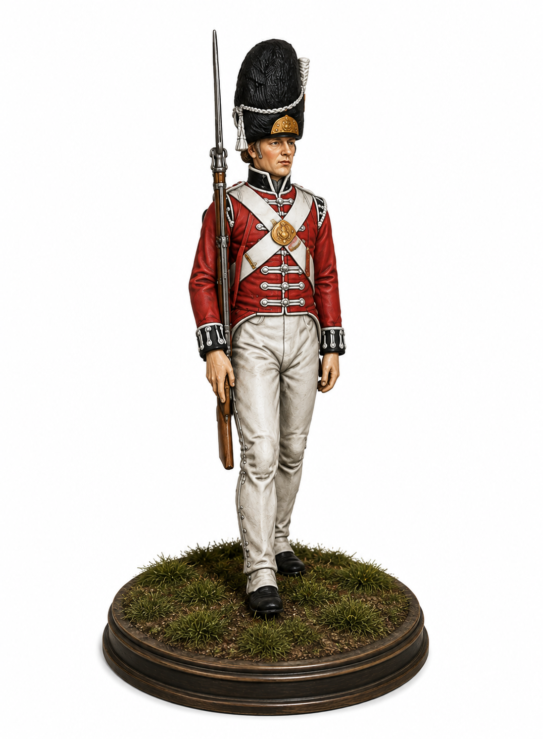 English Foot Guard 3D Hand Painted Figurine | Waterloo 1815 British Guardsman | Napoleonic Wars