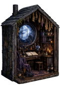 Witchy Book Nook – 3D Printed & Hand-Painted Witch’s Study 🧙‍♀️🔮📚