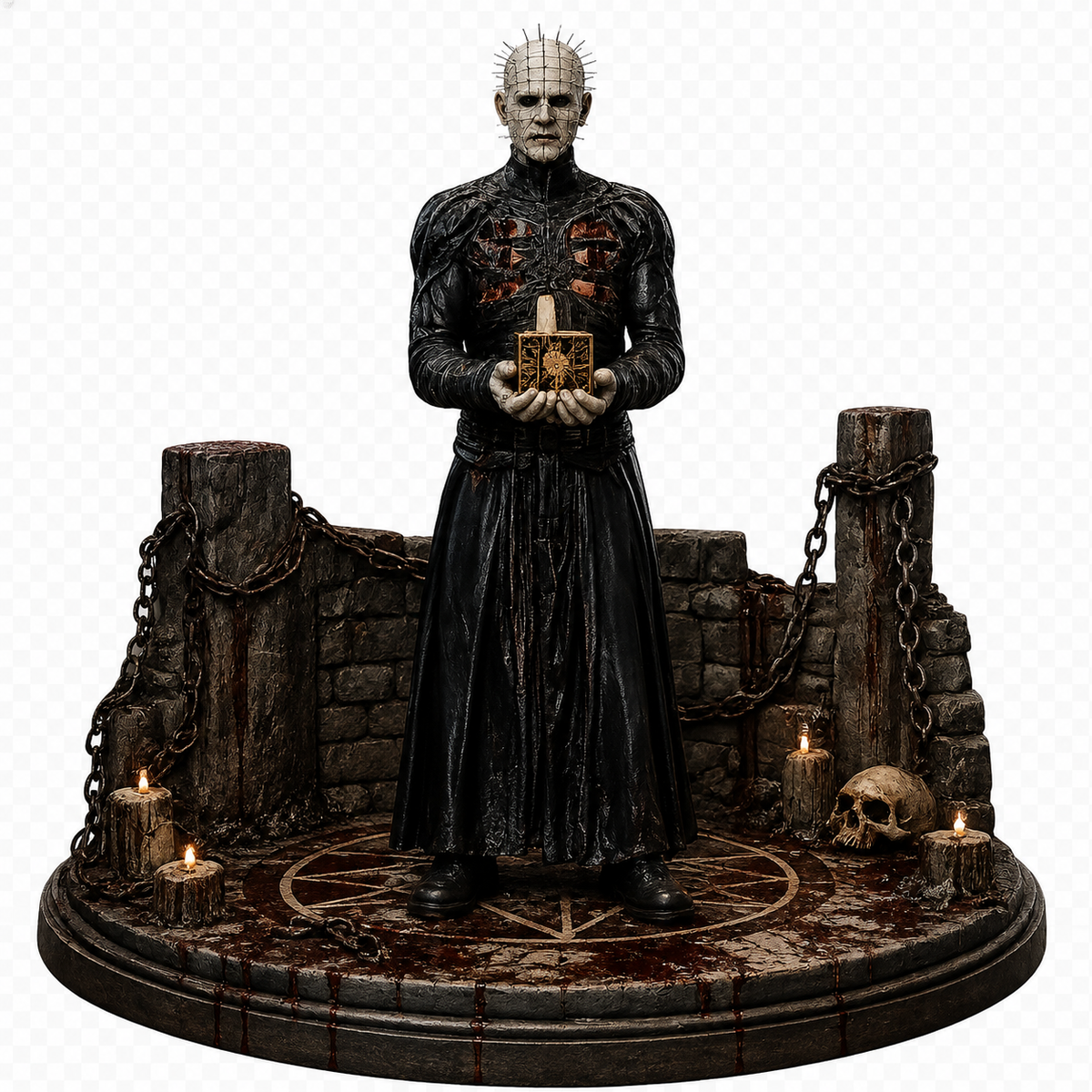 Pinhead 3D Hand-Painted Figurine | Hellraiser Horror Diorama Collectible