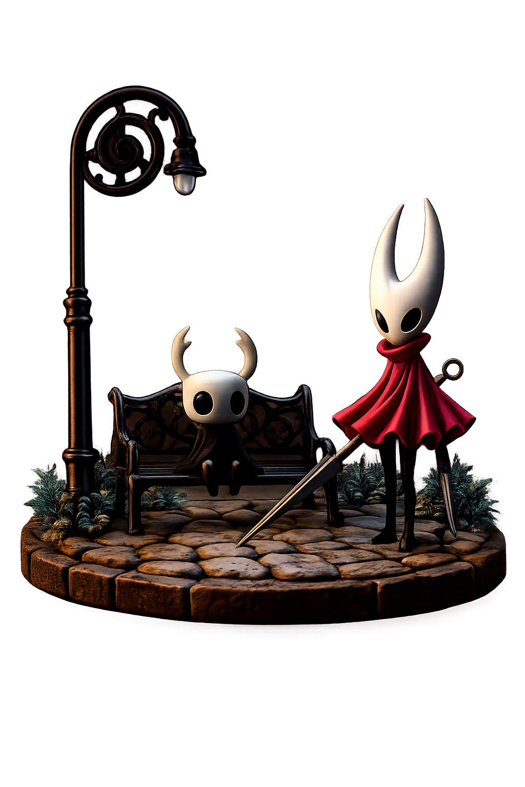 Hornet & The Knight 3D Hand Painted Hollow Knight Diorama – 20 cm