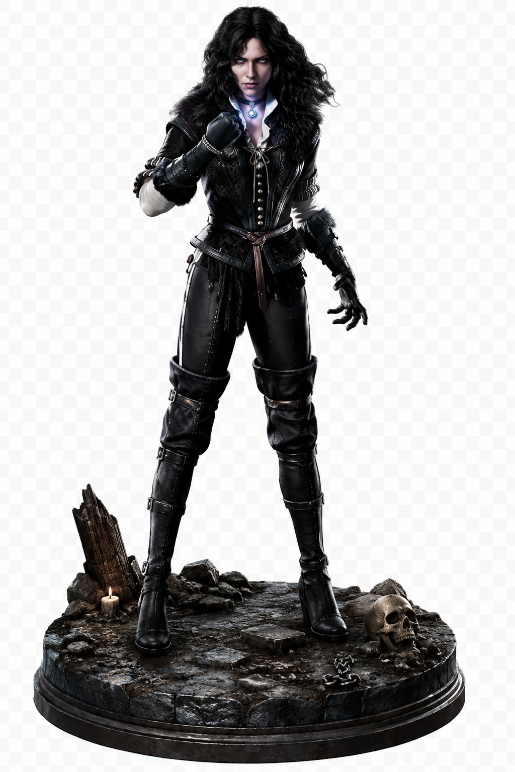 Yennefer 3D Hand-Painted Collectible Figurine – The Witcher Inspired 🖤✨