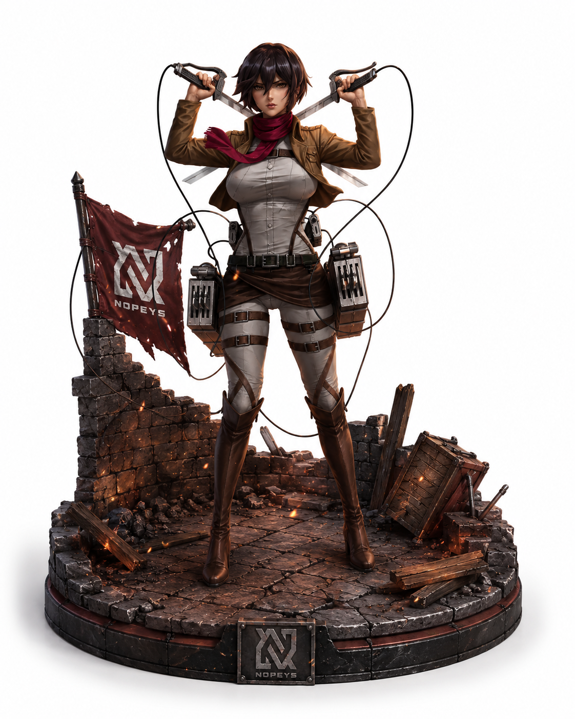 Mikasa Ackerman – Hand-Painted 3D Collectible Figurine