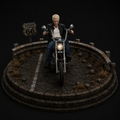Spike 3D Hand Painted Buffy the Vampire Slayer Motorcycle Diorama – 20 cm