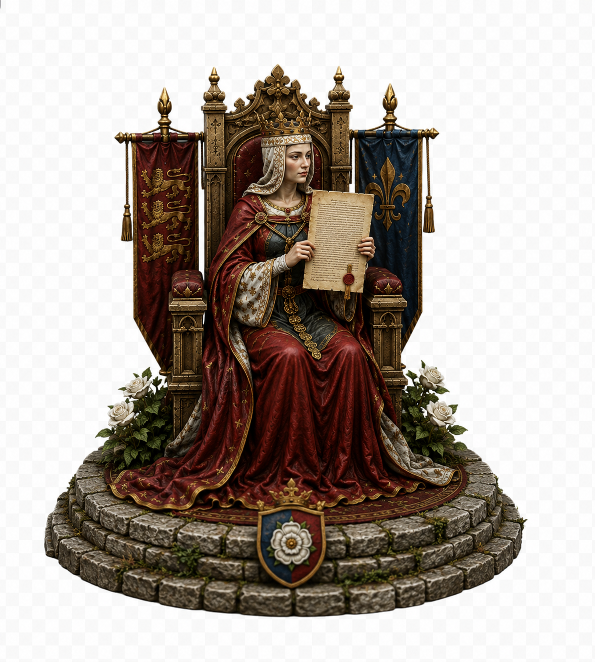 Empress Matilda 3D Hand Painted Figurine | Medieval Queen Historical Statue | 2 Designs