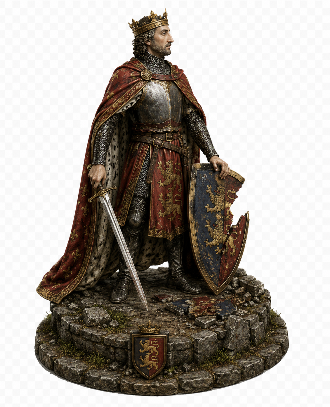 King Stephen 3D Hand Painted Figurine | Medieval King | The Anarchy