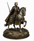 William the Conqueror 3D Hand Painted Figurine | Medieval King on Horse | Norman King Statue