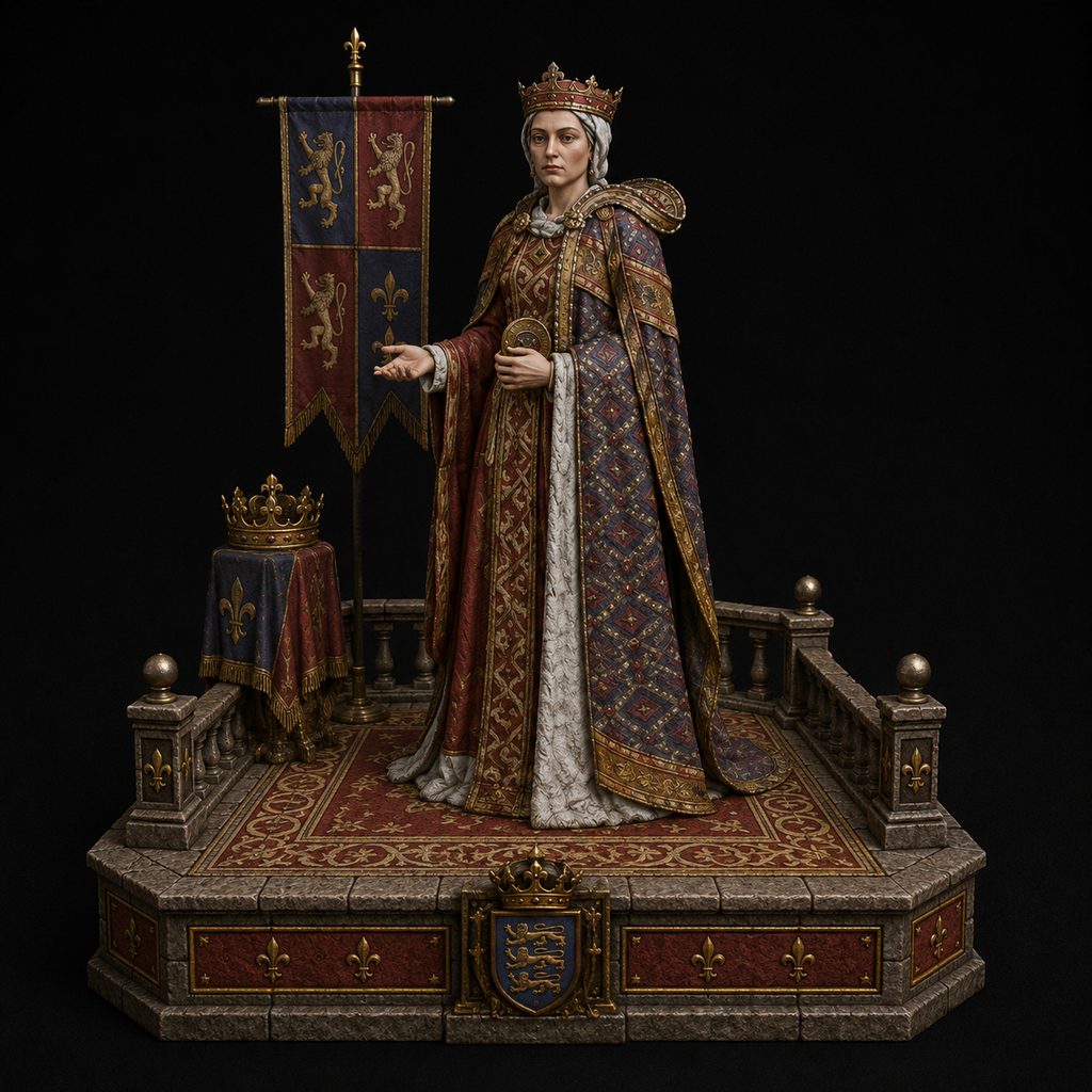 Empress Matilda 3D Hand Painted Figurine | Medieval Queen Historical Statue | 2 Designs
