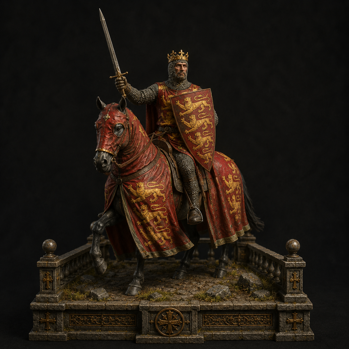 Robert of Gloucester 3D Hand Painted Figurine | Medieval Knight on Horse | Empress Matilda & The Anarchy