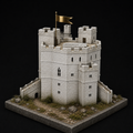 Wallingford Castle 3D Hand-Painted Building – Medieval English Fortress 🏰