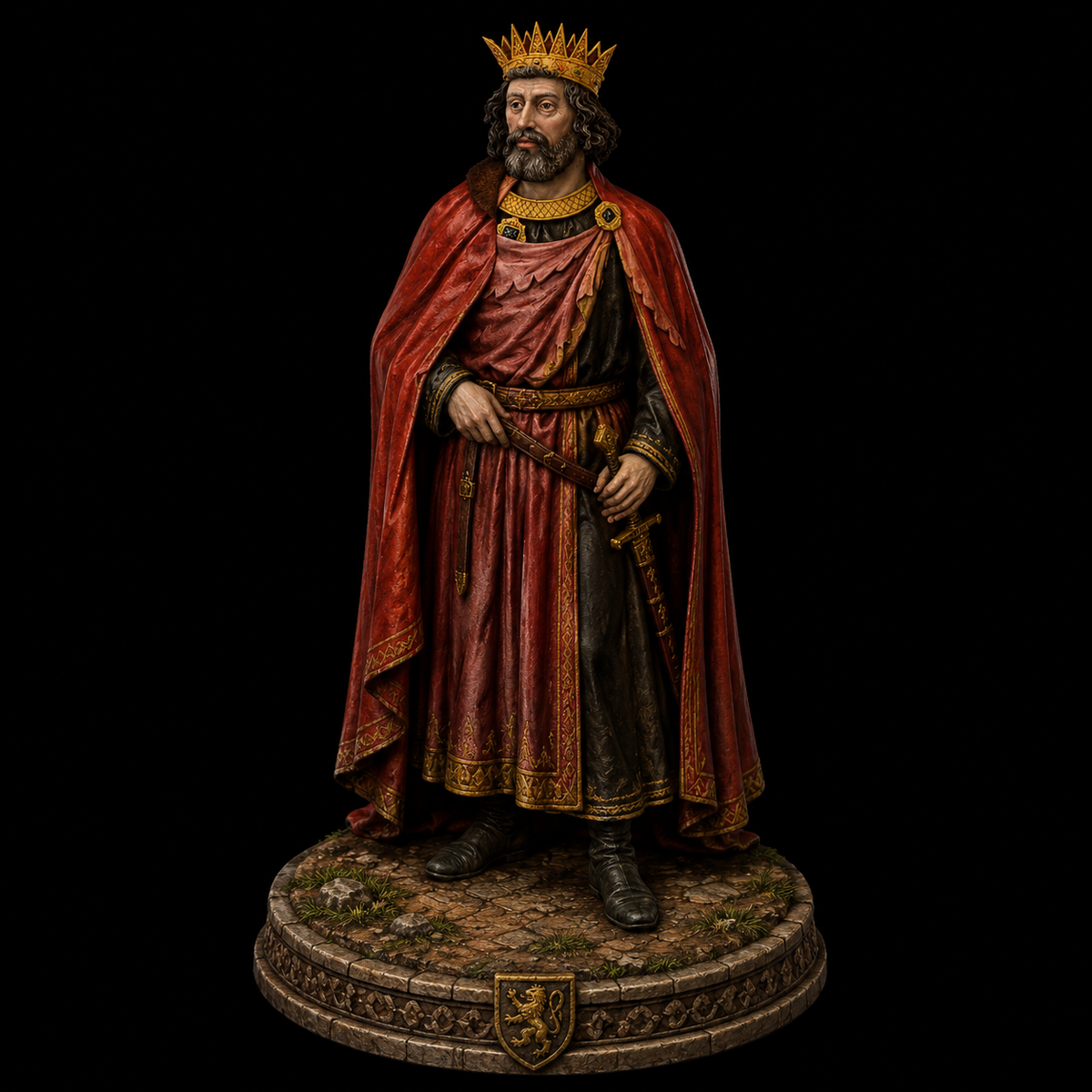 Edward I 3D Hand Painted Figurine | Medieval King of England Statue