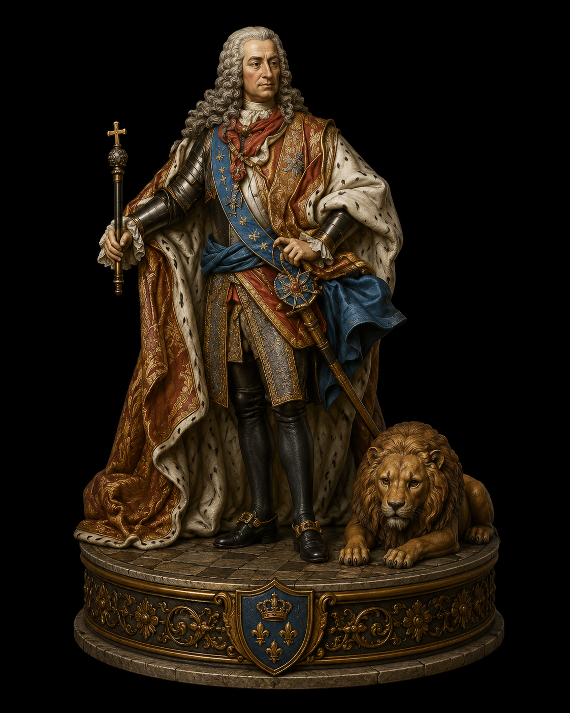 Charles VII, Holy Roman Emperor 3D Hand Painted Figurine | Imperial Historical Statue