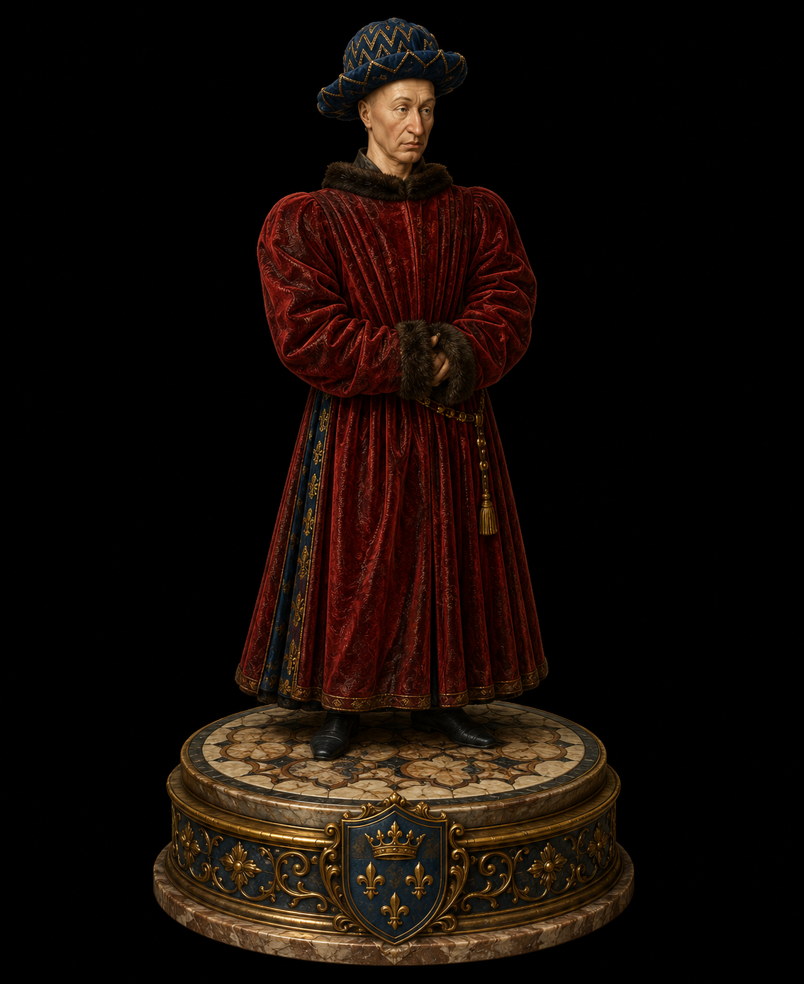 Charles VII 3D Hand Painted Figurine | King of France Medieval Royal Statue