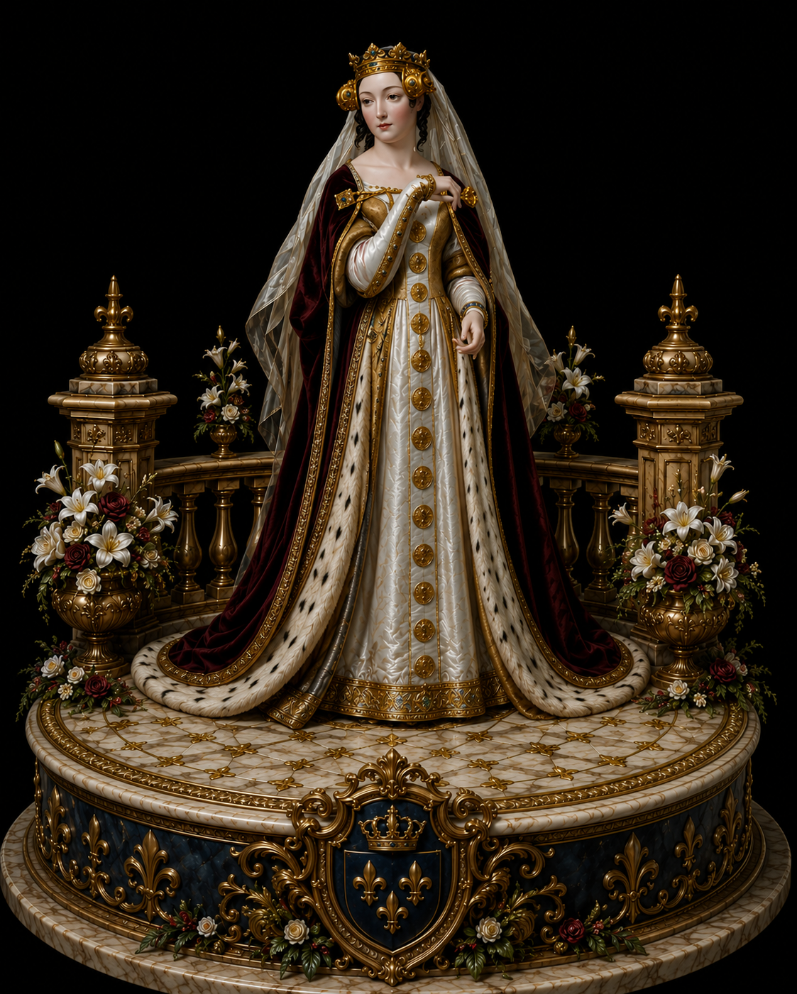 Isabella of France 3D Hand Painted Figurine | Medieval Queen of England Royal Statue