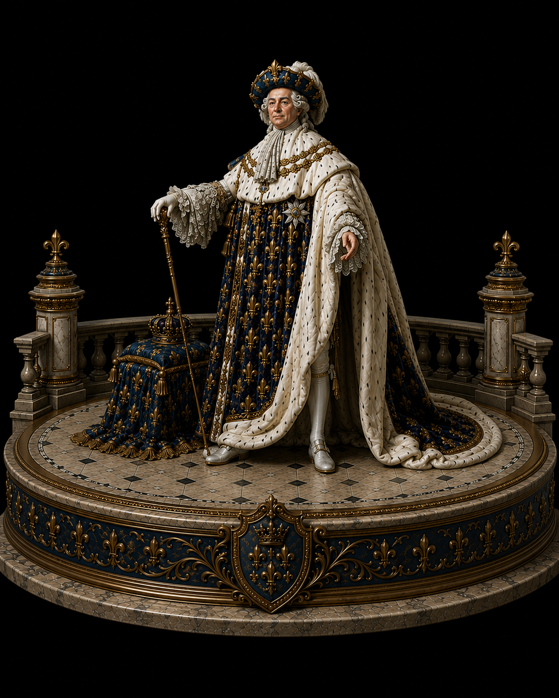 Louis XVI 3D Hand Painted Figurine | King of France | French Royal Historical Statue