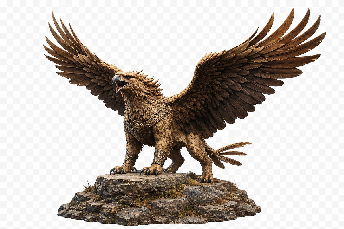 Griffin 3D Hand-Painted Figurine – Mythological Fantasy Creature 🦅🦁