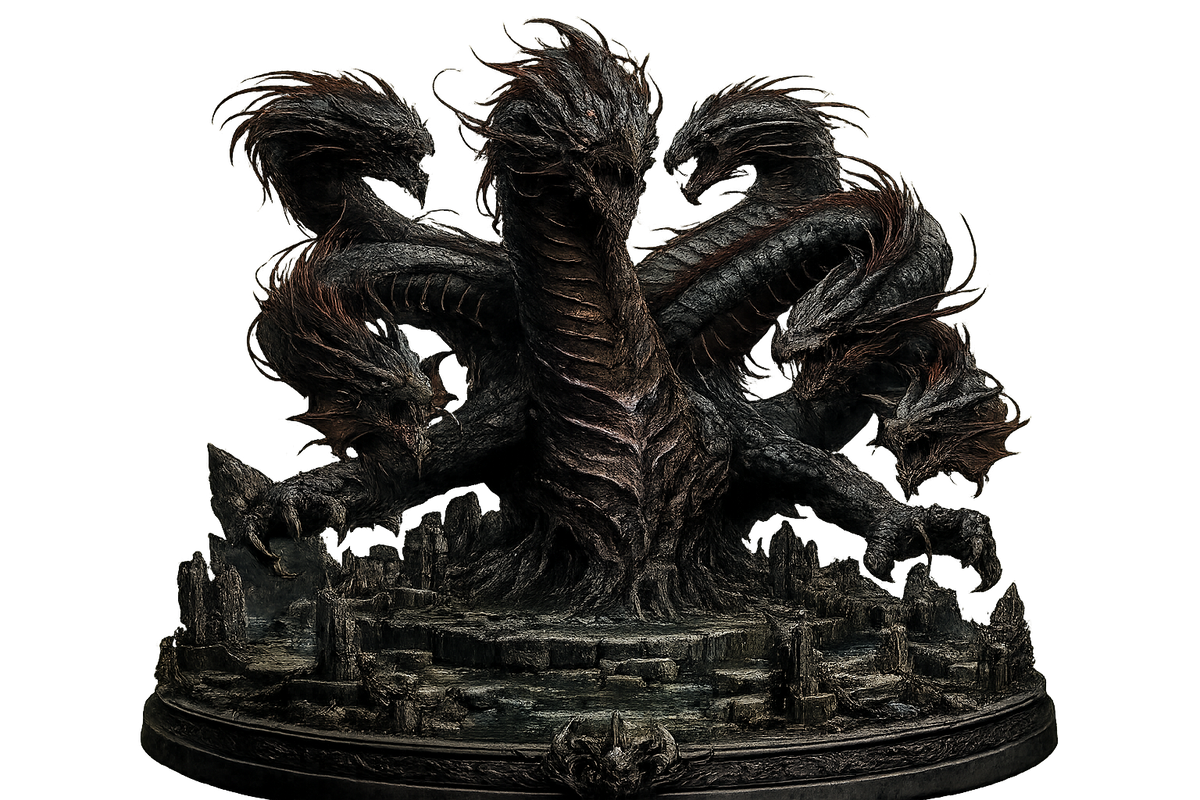 Hydra 3D Hand-Painted Figurine – Greek Mythology Monster 🐉⚔️