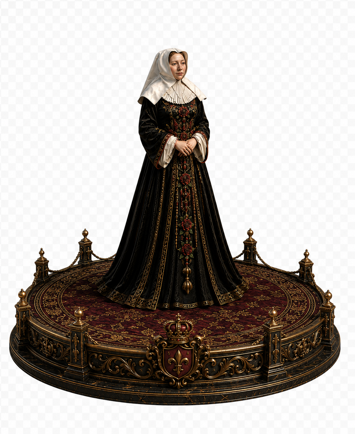 Margaret of Austria 3D Hand Painted Figurine | Habsburg Royalty | Renaissance Historical Statue