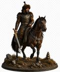 Attila the Hun 3D Hand Painted Figurine | Hun King on Horseback