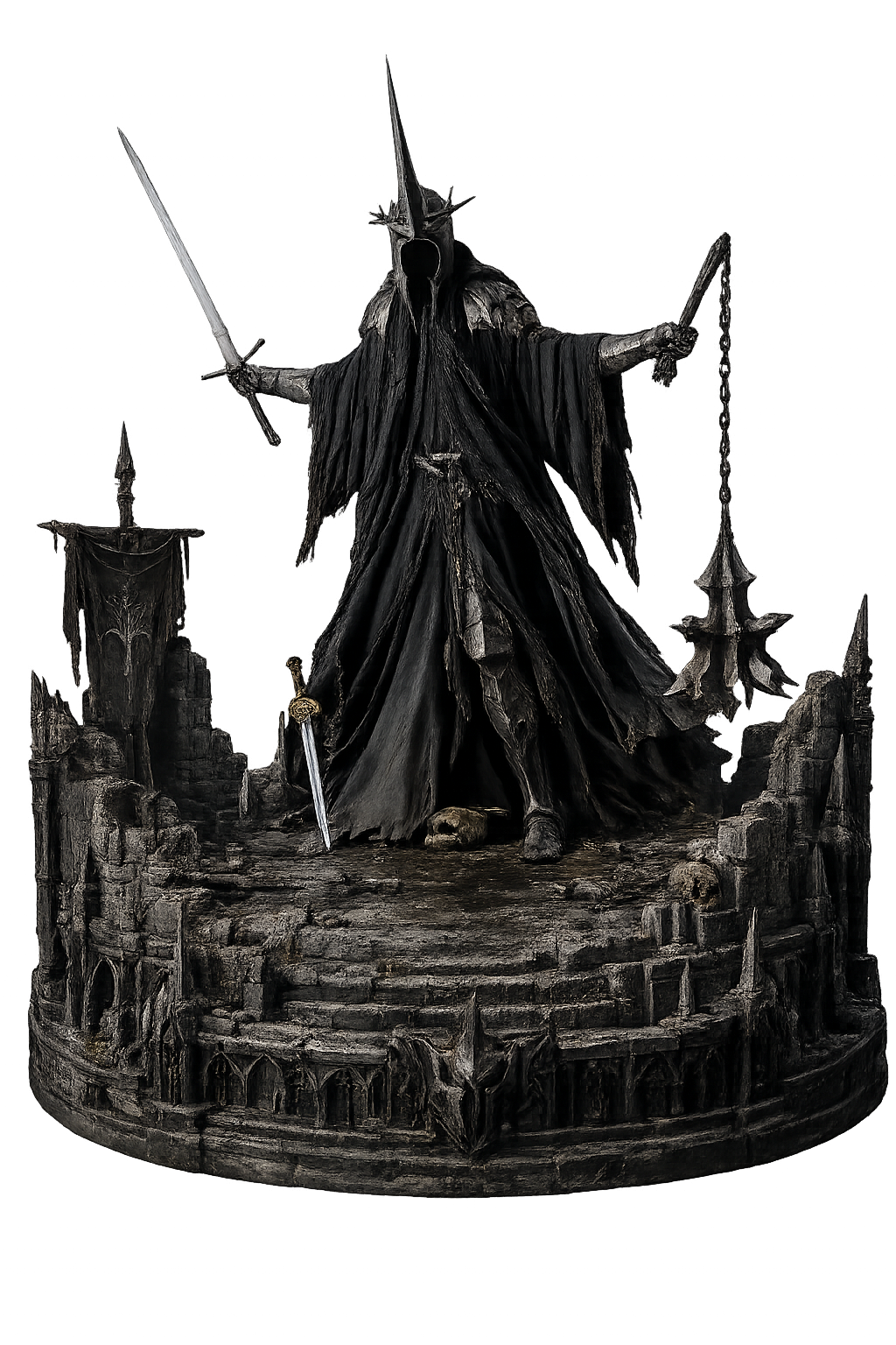 Witch-King 3D Hand-Painted Figurine | Nazgûl Dark Fantasy Diorama