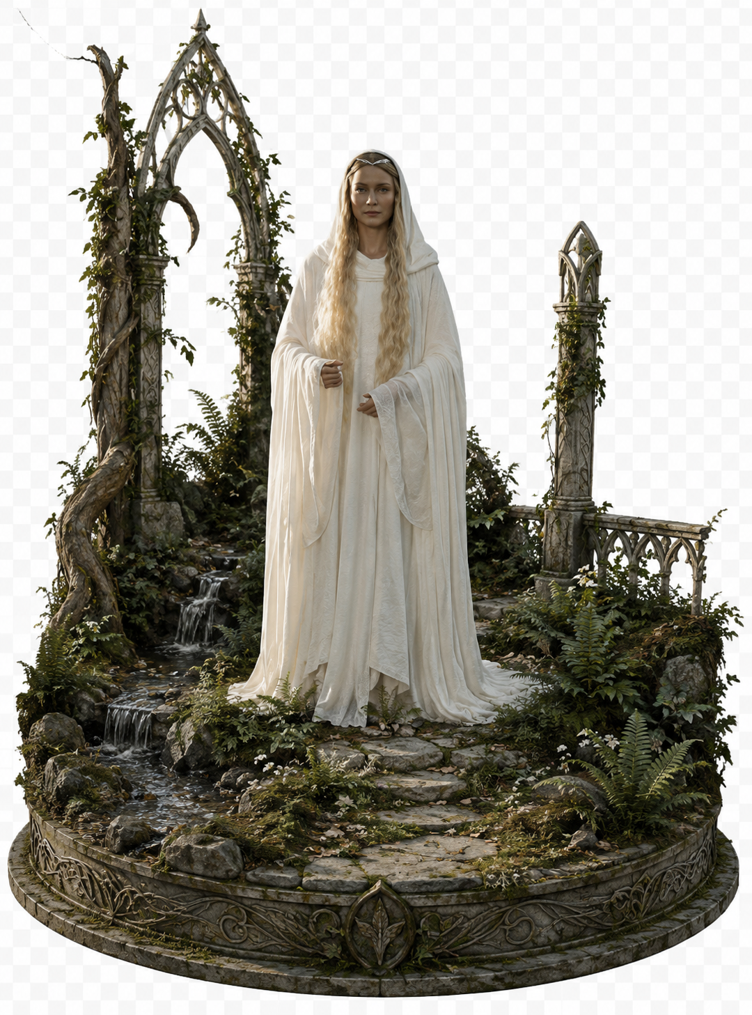 Galadriel 3D Hand-Painted Figurine | Lady of Lothlórien Elven Diorama