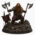 Gimli 3D Hand-Painted Figurine | Dwarven Warrior Battle Diorama