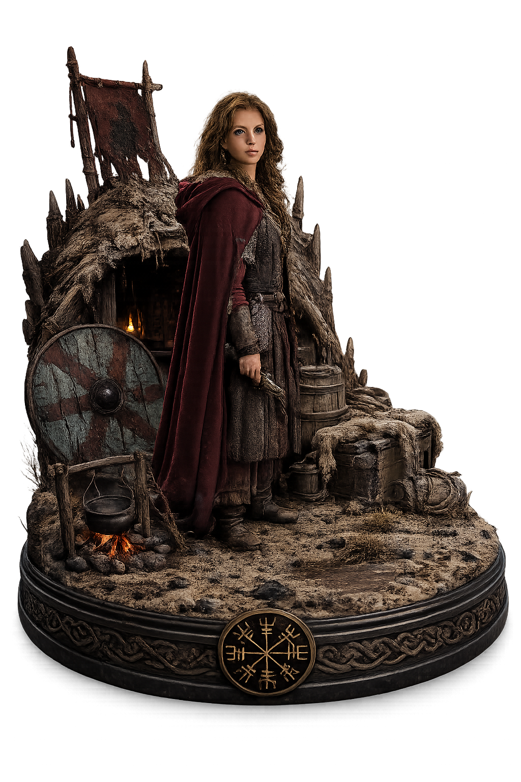 Sissy 3D Hand Painted Viking Figurine – Norse Village Diorama – 20 cm