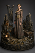 Princess Aslaug 3D Hand Painted Viking Figurine – Norse Royal Diorama – 20 cm