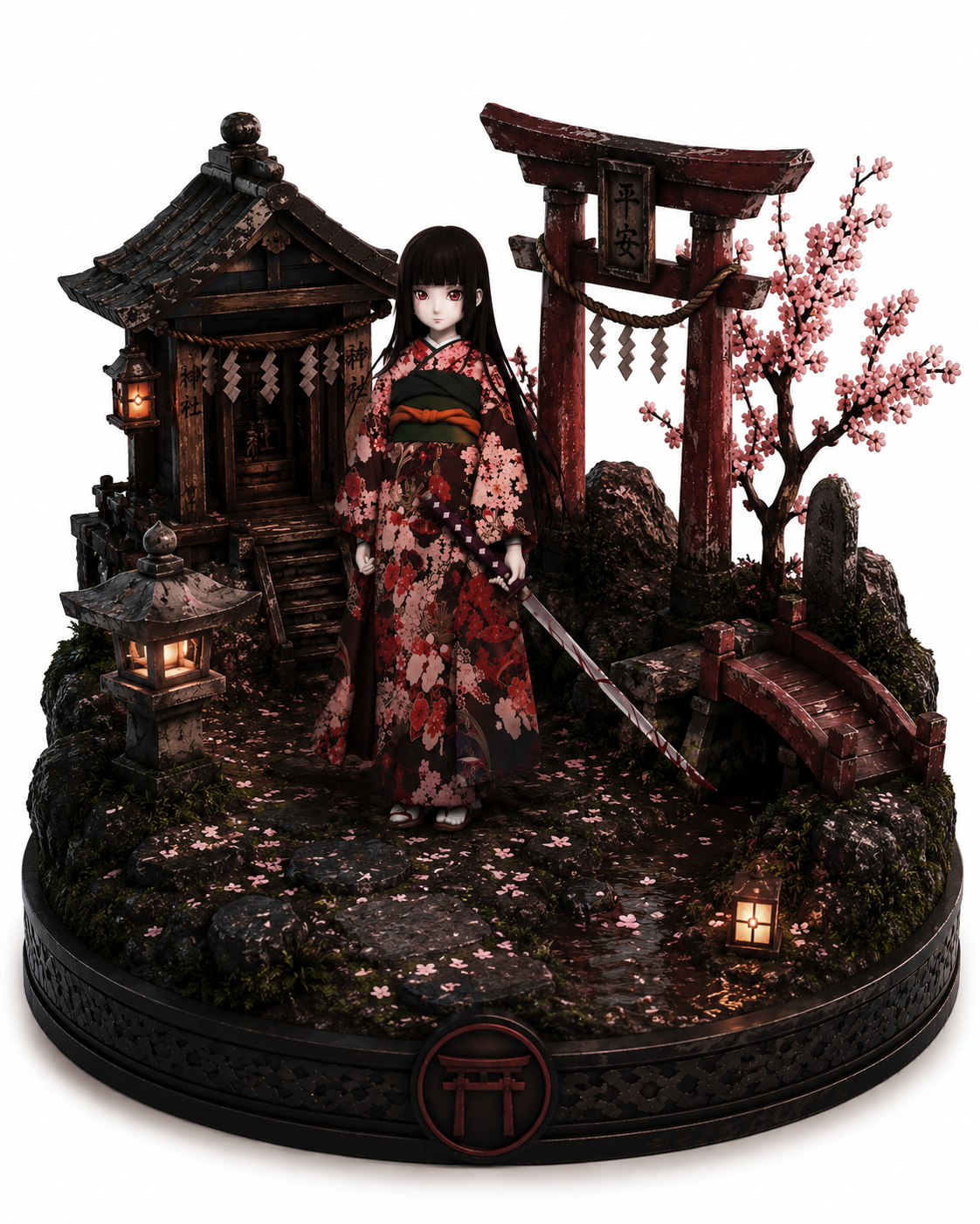 Ai Enma – Hell Girl Hand-Painted 3D Diorama