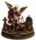 Saint Michael vs Lucifer 3D Hand Painted Statue – Archangel Battle Diorama – 20 cm