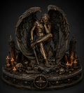 Winged Lucifer 3D Hand Painted Statue – Fallen Angel Gothic Diorama – 20 cm