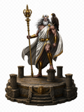 Zeus 3D Hand Painted Greek God of Thunder Figurine – Eagle & Royal Staff – 20 cm