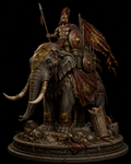 Hannibal Barca 3D Hand Painted Figurine | Carthaginian General with War Elephant Historical Statue
