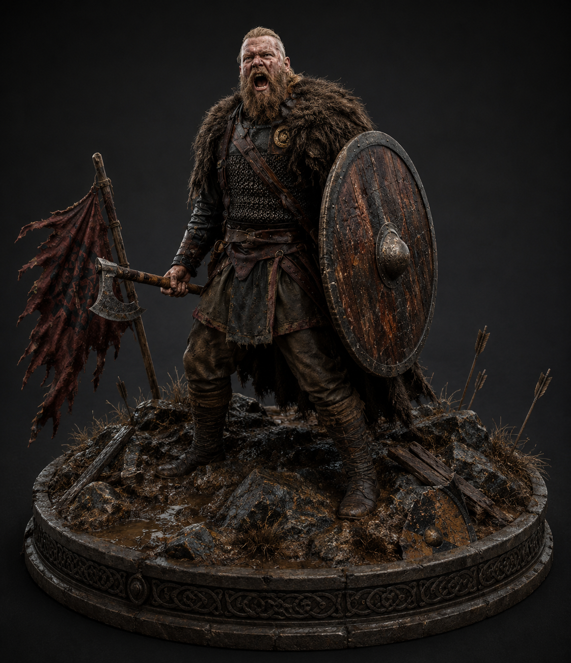 Bjorn Ironside 3D Hand Painted Figurine | Legendary Viking Warrior & Norse King