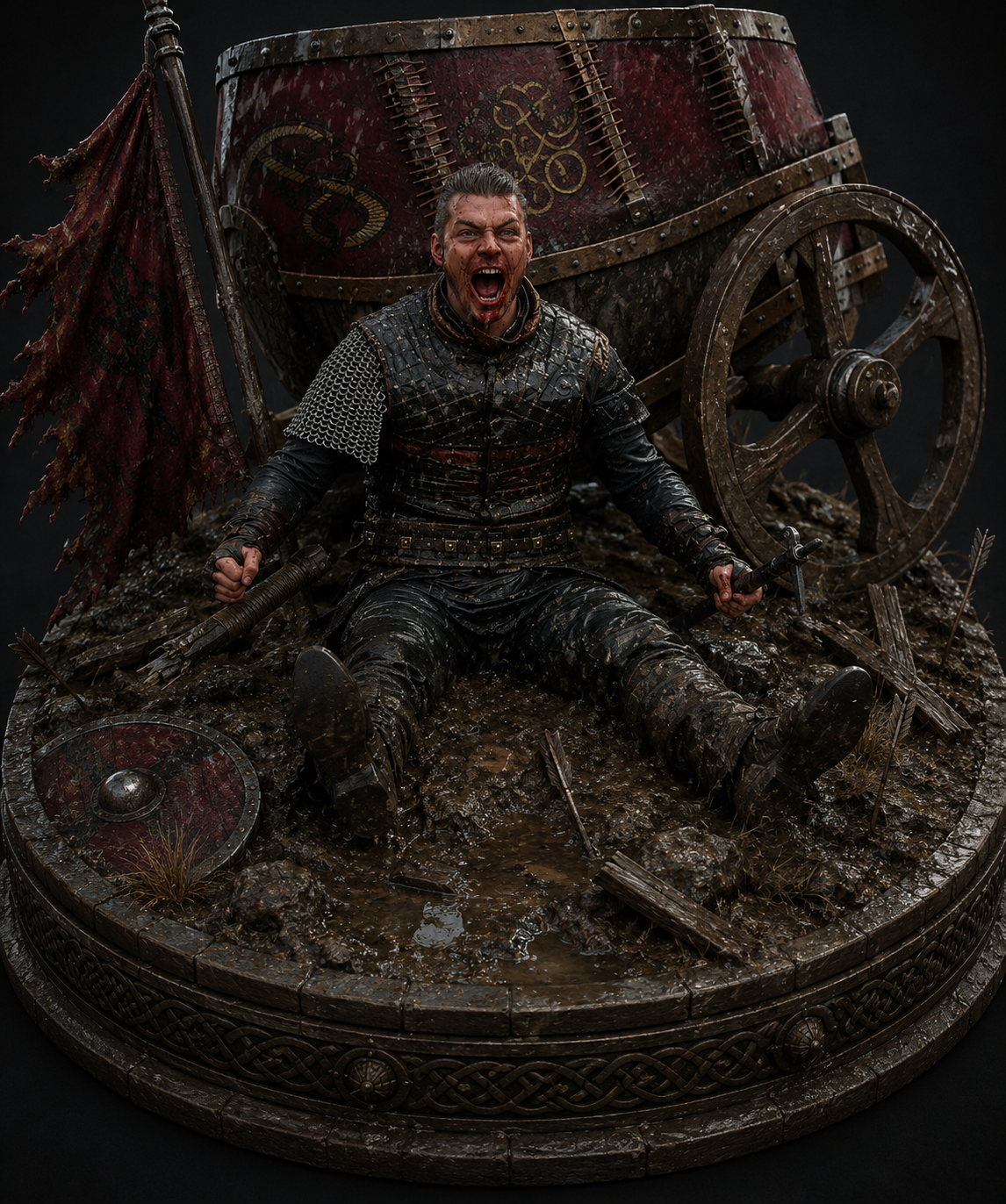 Ivar the Boneless 3D Hand Painted Figurine | Viking Warrior Historical Diorama