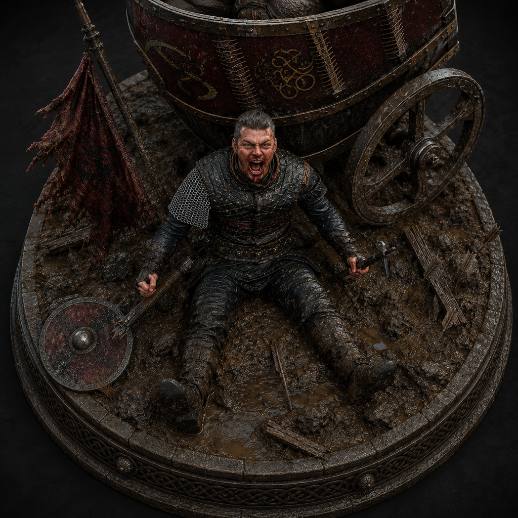 Ivar the Boneless 3D Hand Painted Figurine | Viking Warrior Historical Diorama