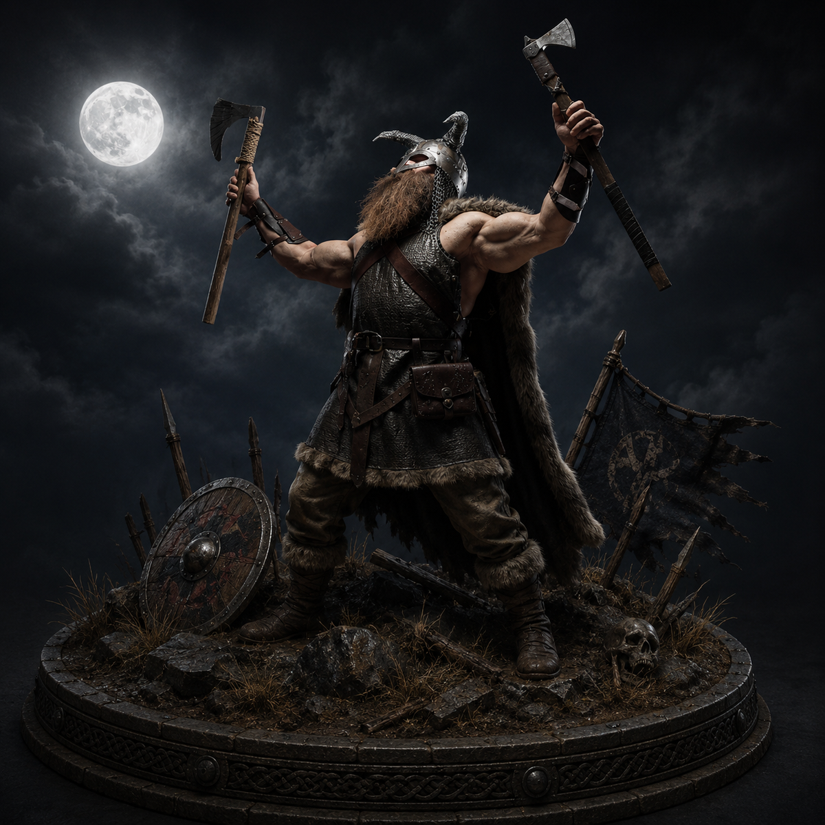 Erik the Red 3D Hand Painted Figurine | Viking Warrior Historical Statue