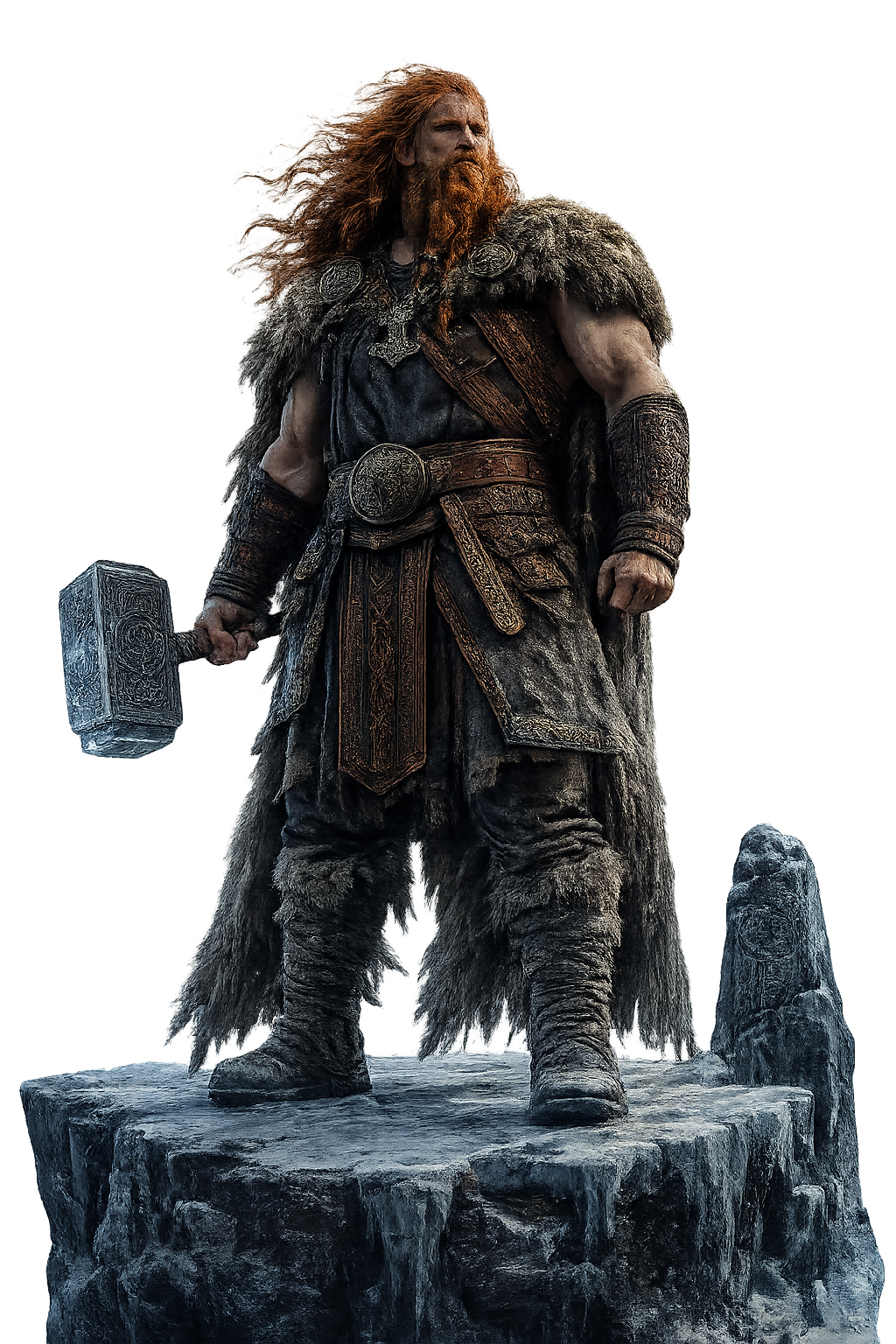 Thor 3D Hand Painted Norse God Figurine – Mjölnir Viking Mythology Statue – 20 cm