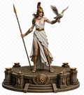Athena 3D Hand Painted Greek Goddess of Wisdom Figurine – Owl & Spear – 20 cm